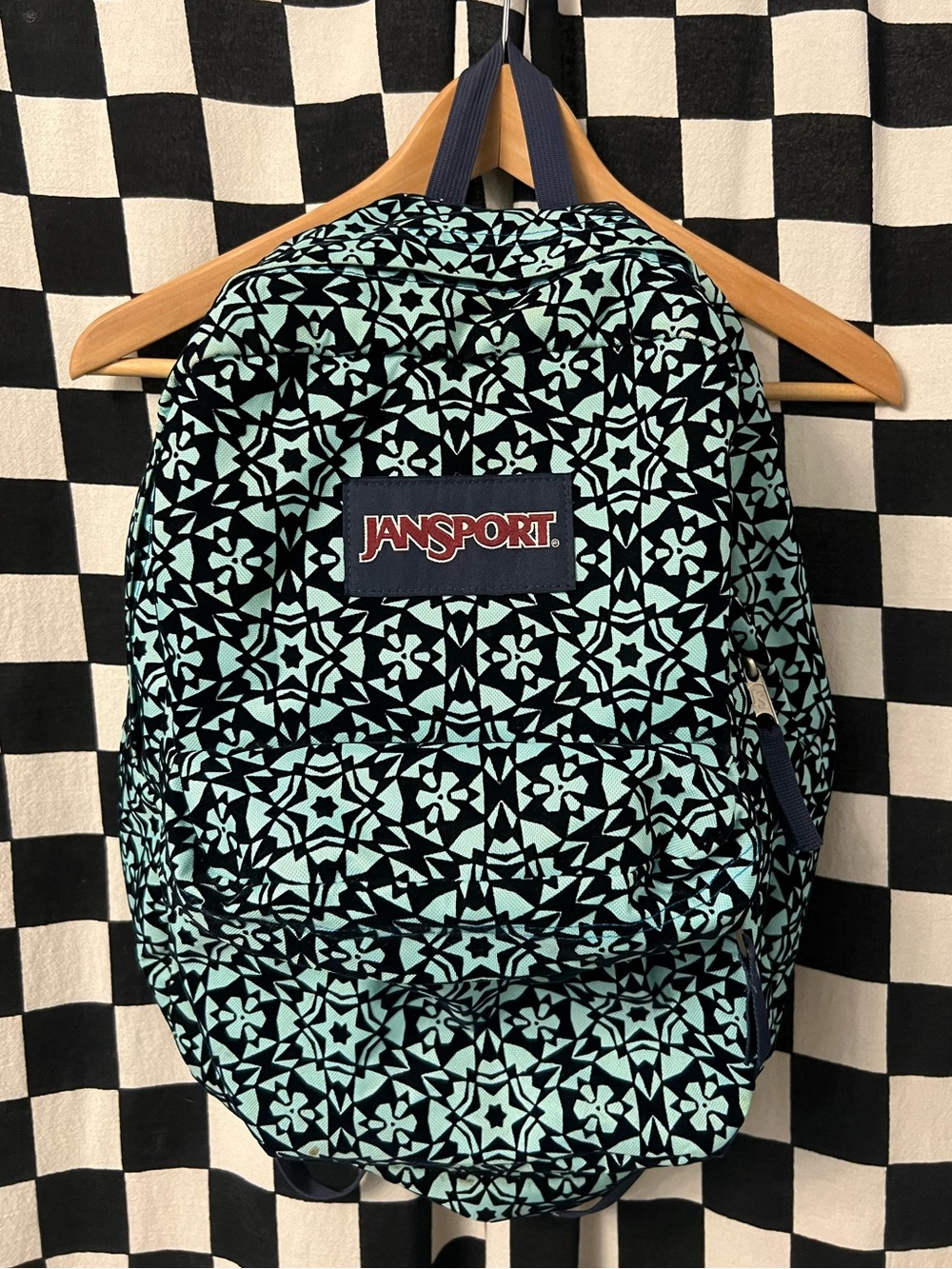 Jansport Velvet Geometric Flower Backpack